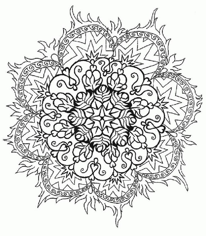 Coloriage Joli mandala abstrait