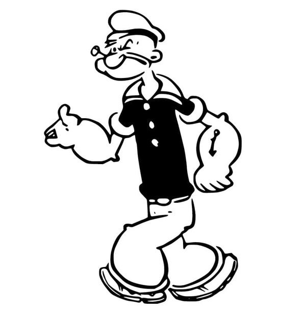 Coloriage Libérez Popeye