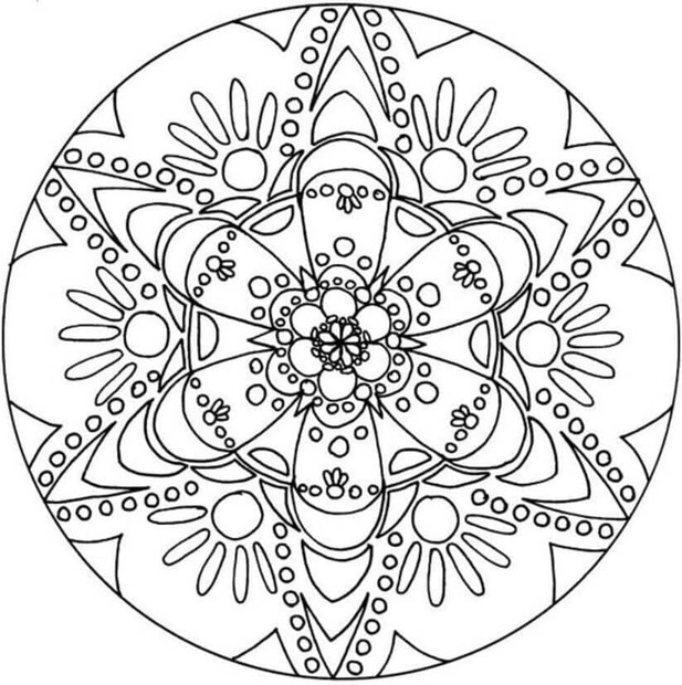 Coloriage Magnifique mandala abstrait