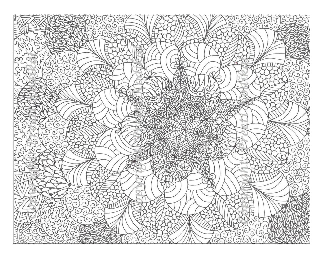 Coloriage Magnifique motif abstrait