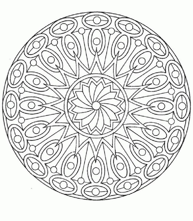 Coloriage Mandala abstrait gratuit