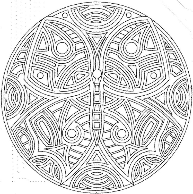 Coloriage Mandala abstrait imprimable gratuit