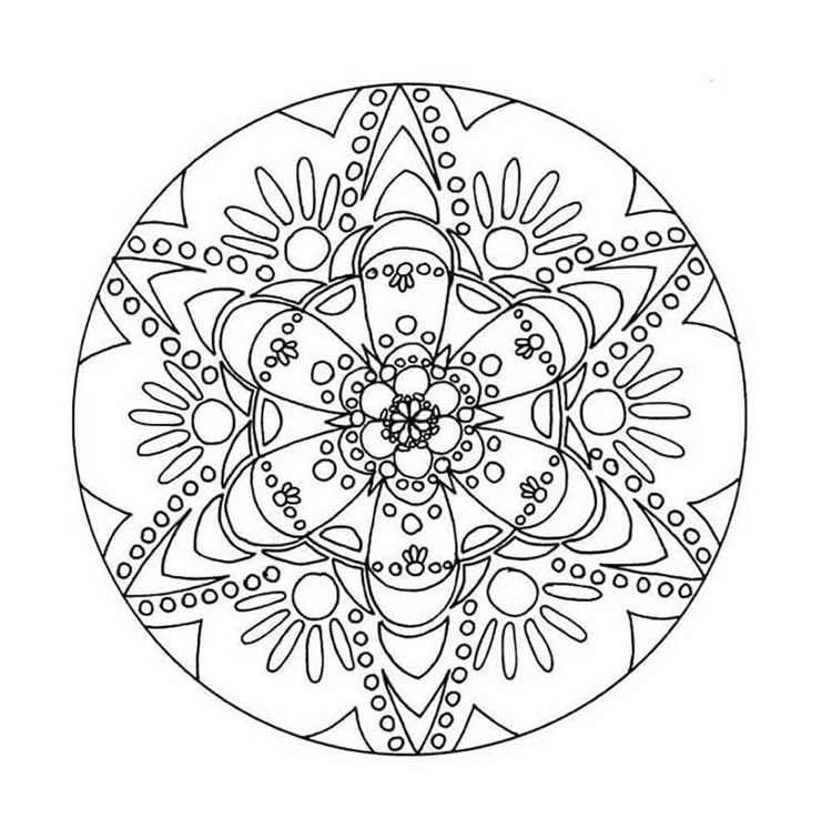 Coloriage Mandala abstrait parfait