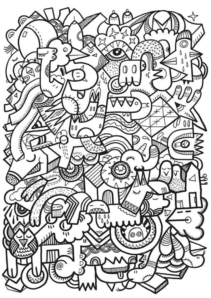 Coloriage Motif abstrait gratuit