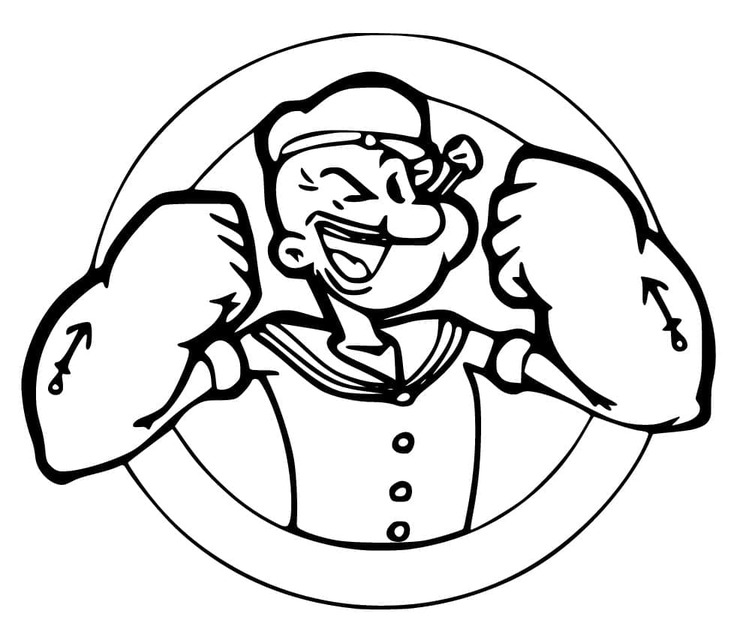 Coloriage Popeye à imprimer