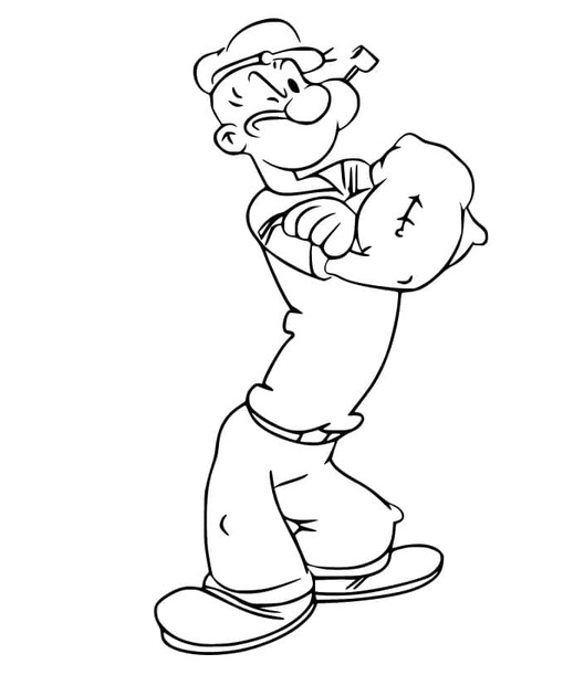 Coloriage Popeye imprimable