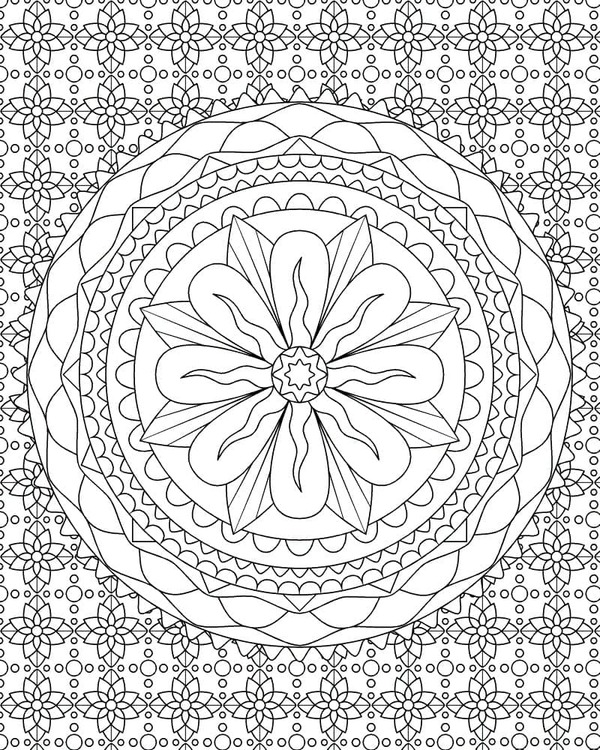 Coloriage Superbe motif abstrait