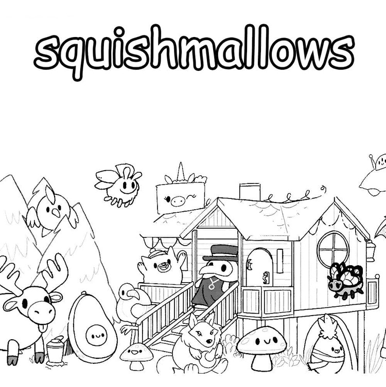 Coloriage Dessin de squishmallows à imprimer