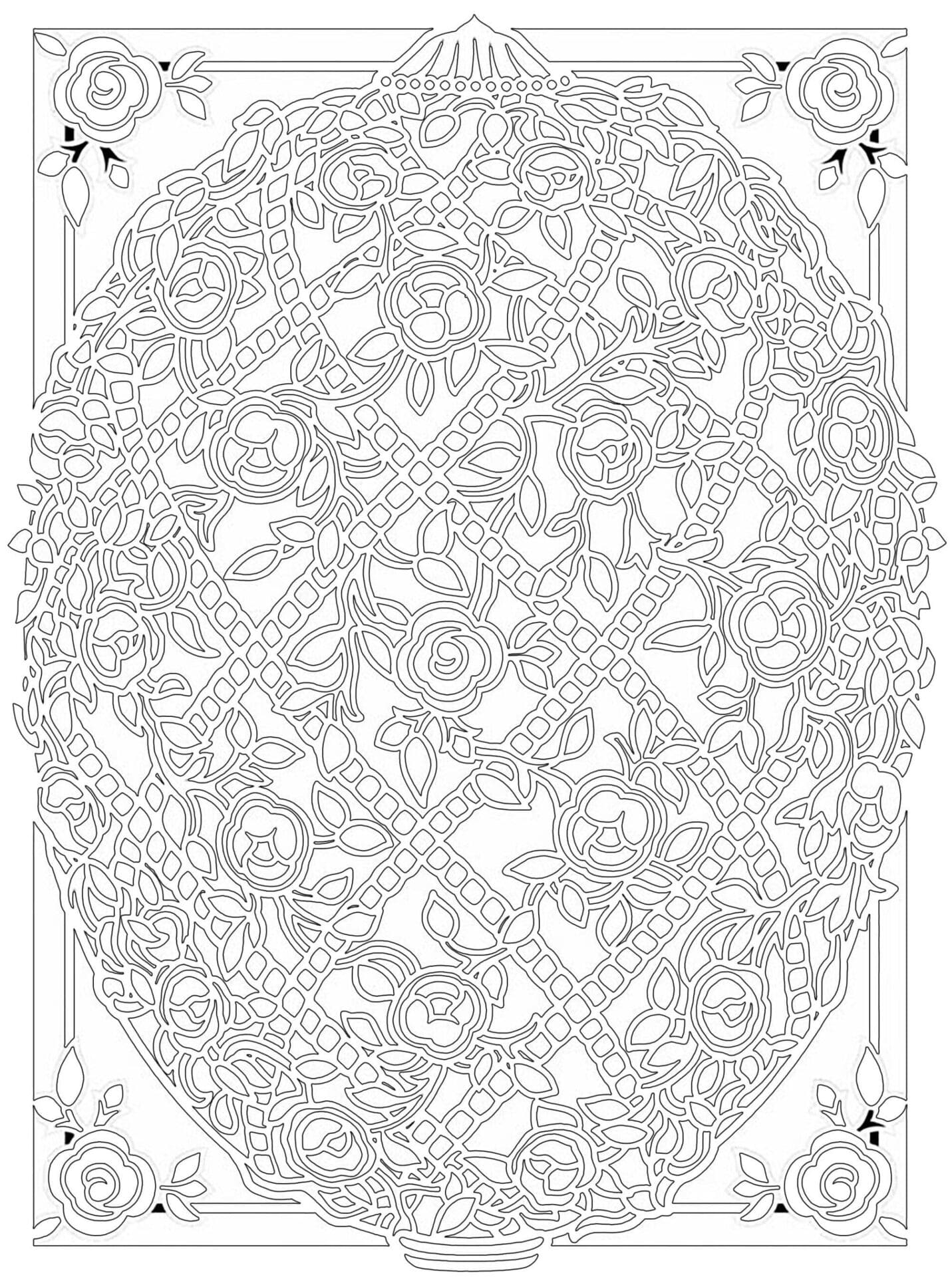 Coloriage Dessin Pâques adulte gratuit à imprimer