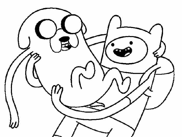 Coloriage Adventure Time à imprimer