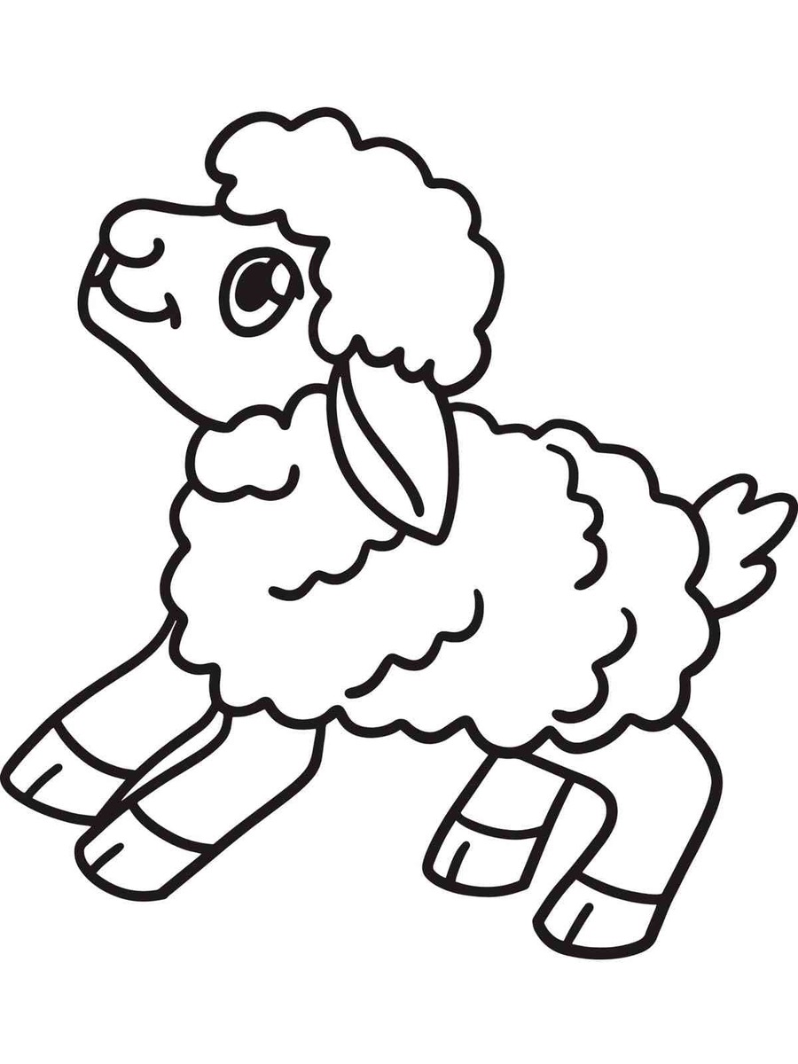 Coloriage Dessine un agneau mignon