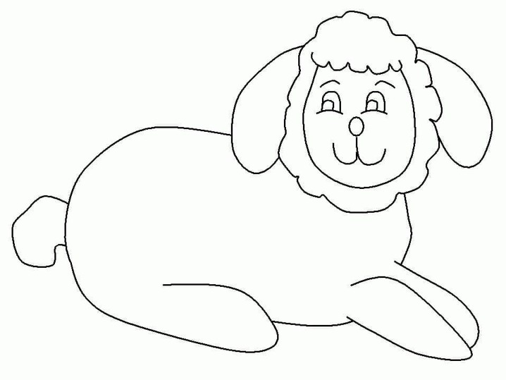 Coloriage Dessiner agneau simple