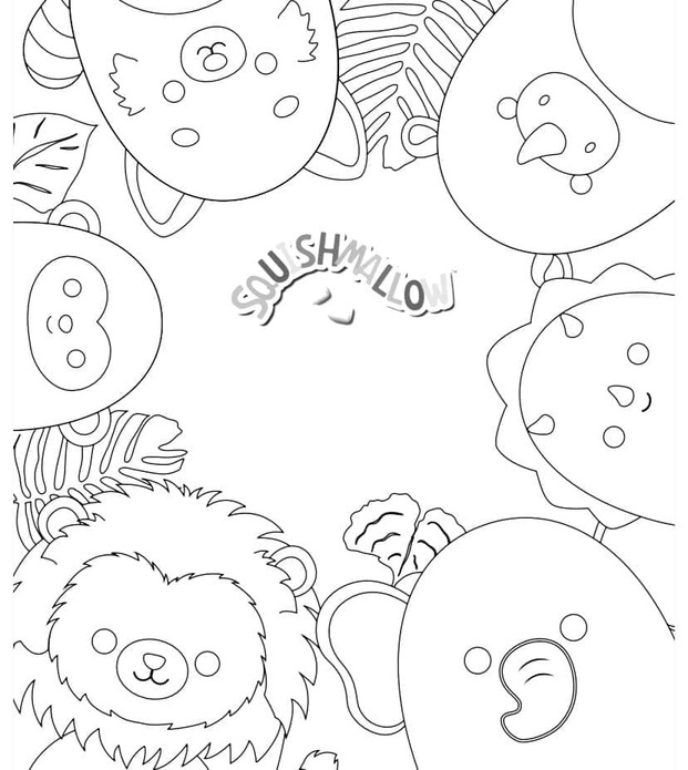 Coloriage Dessiner des squishmallows imprimables à imprimer