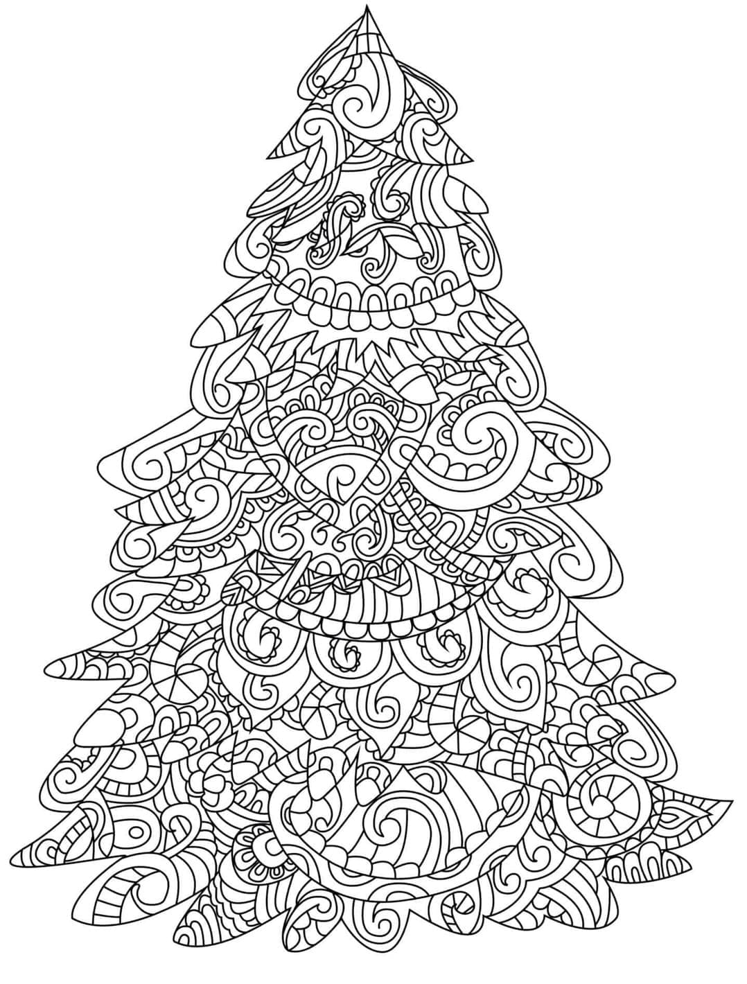 Coloriage Dessiner gratuit Noel Adulte simple