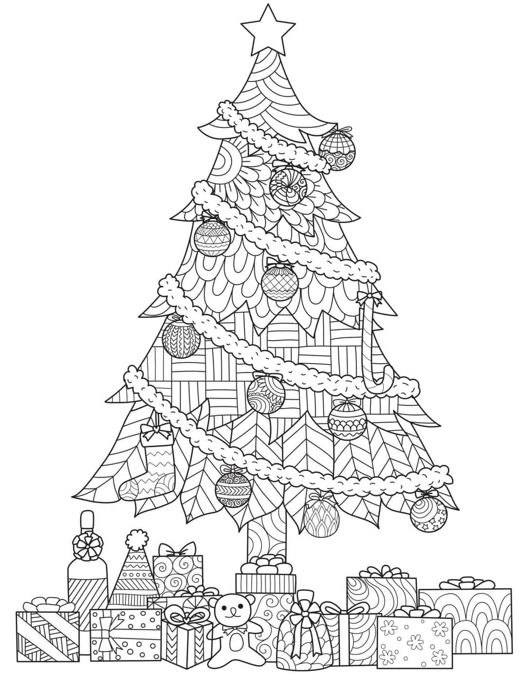 Coloriage Dessiner Noel Adulte gratuit