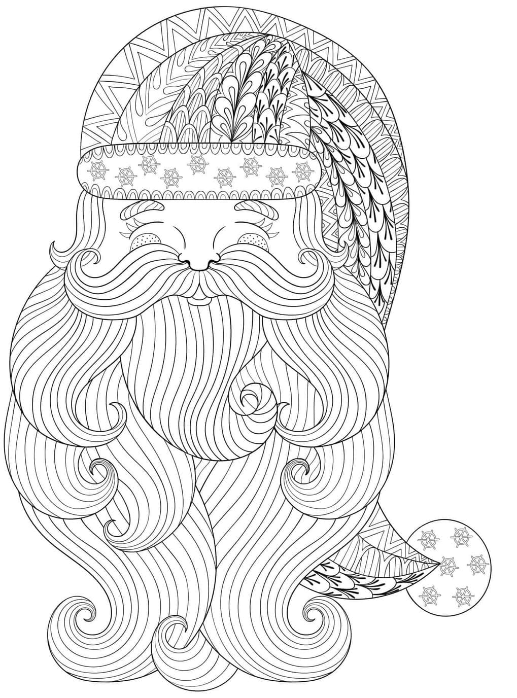 Coloriage Dessiner Noel Adulte gratuit facile