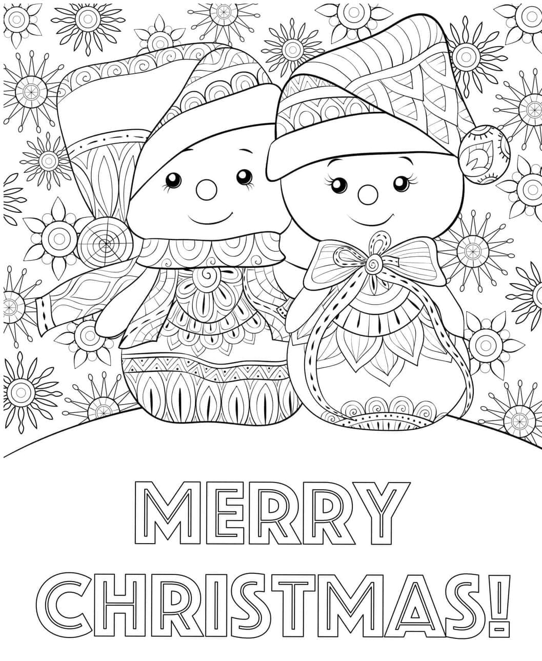 Coloriage Dessiner Noel Adulte gratuit imprimable