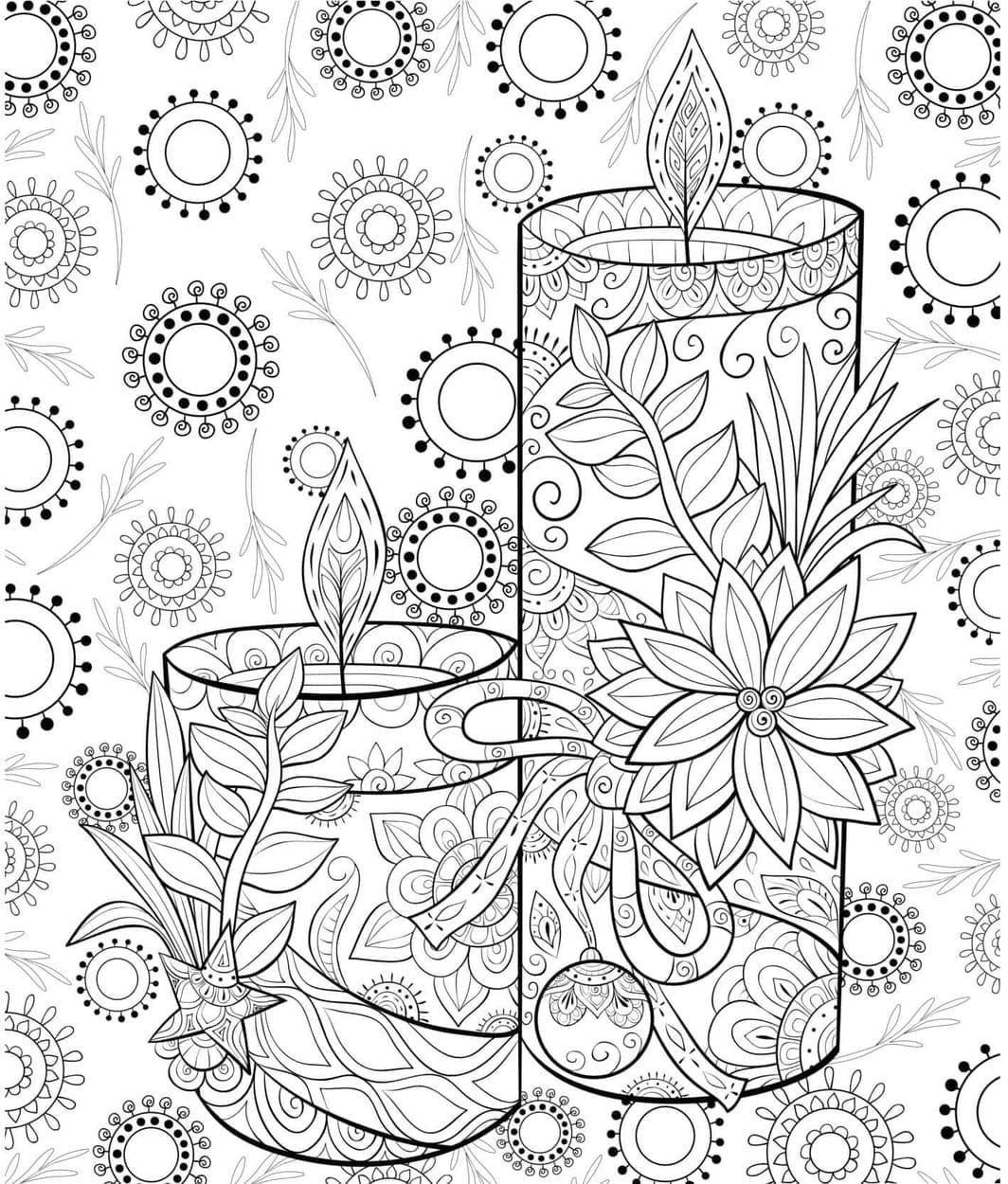 Coloriage Dessiner Noel Adulte imprimable à imprimer