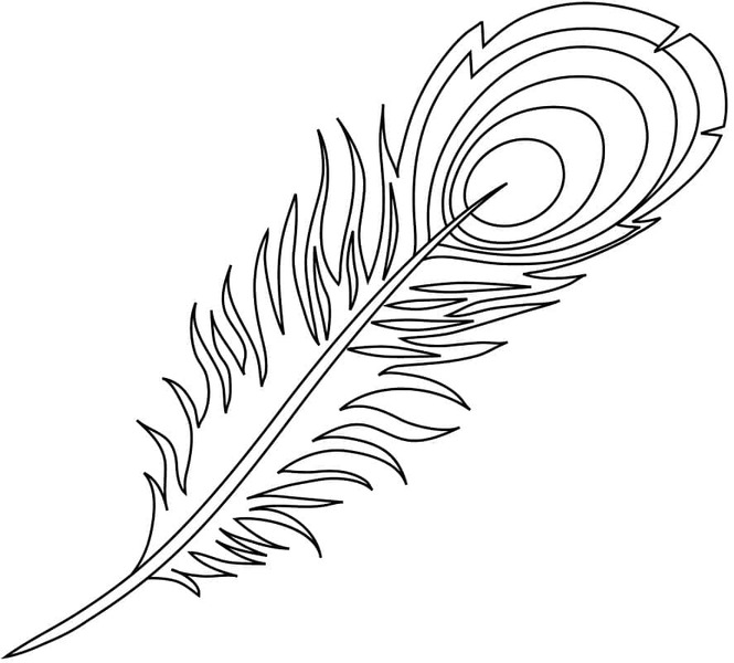 Coloriage Dessiner Plume simple