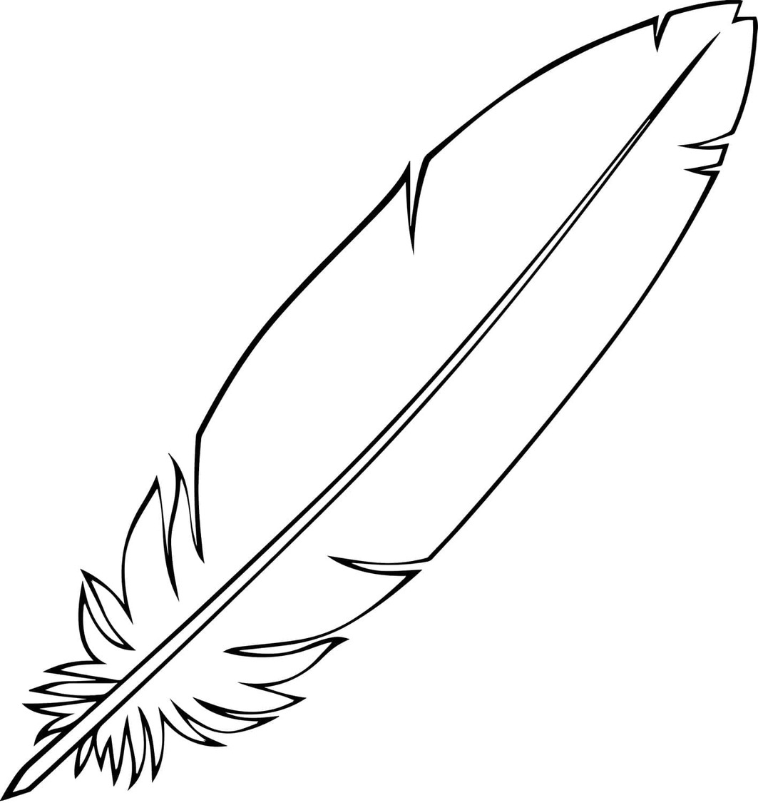 Coloriage Dessiner simple Plume