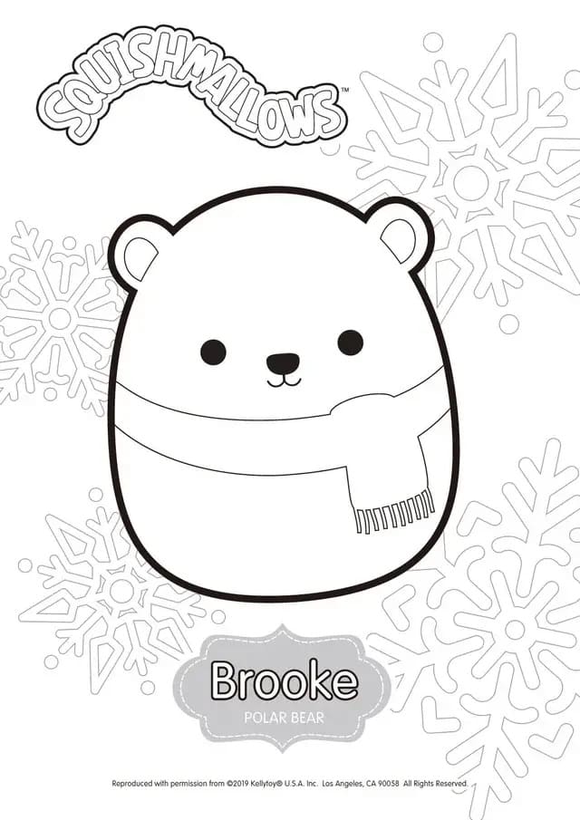 Coloriage Dessiner squishmallows Brooke à imprimer