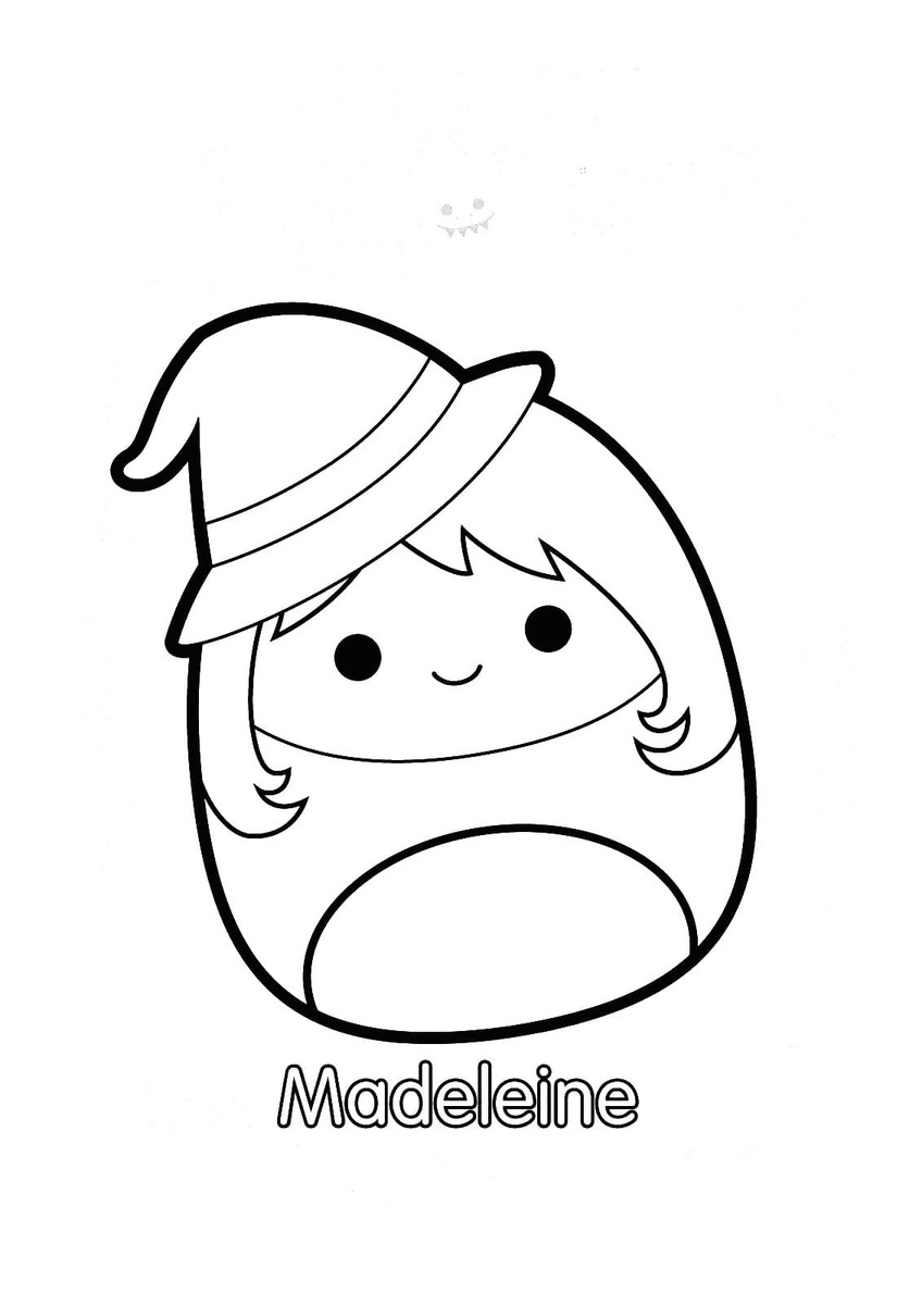 Coloriage Dessiner squishmallows Madeleine