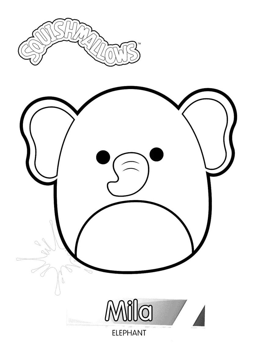 Coloriage Dessiner squishmallows Mila à imprimer