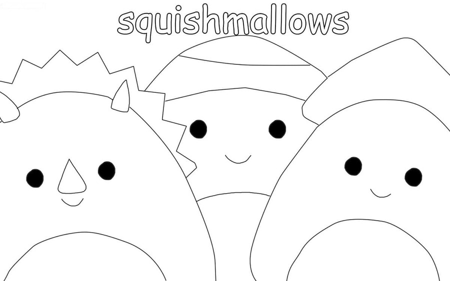 Coloriage Dessinez squishmallows gratuite pour les enfants à imprimer