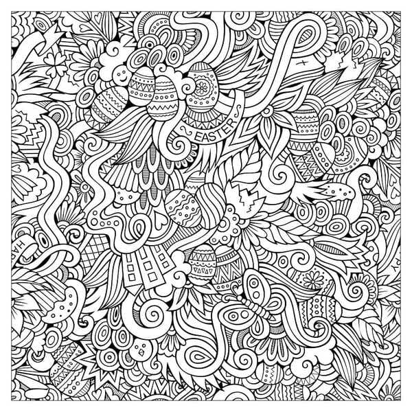 Coloriage Paques Adulte 2 à imprimer