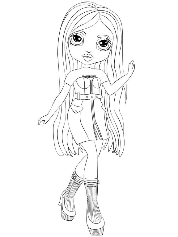 Coloriage Dessin Rainbow High Avery Styles