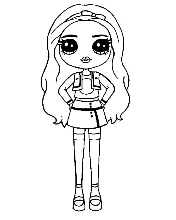 Coloriage Dessin Rainbow High Bella à imprimer