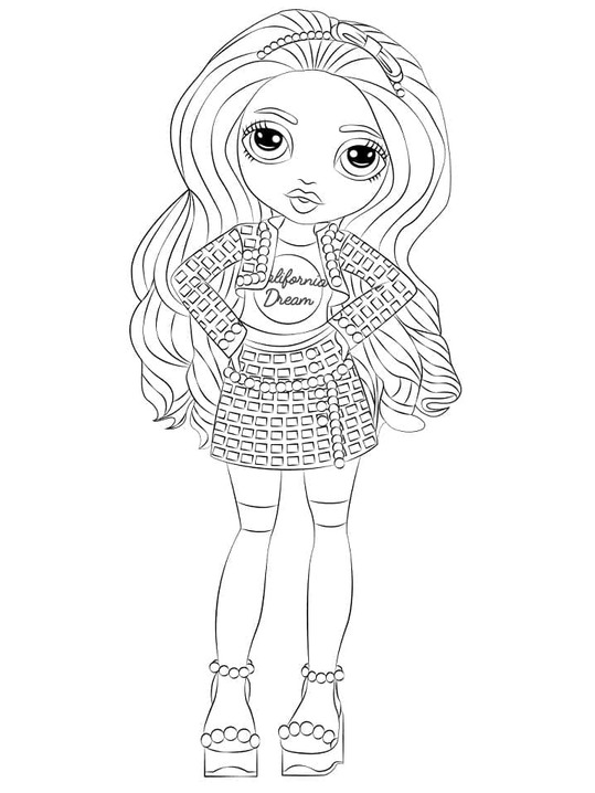 Coloriage Dessin Rainbow High Bella Parker à imprimer