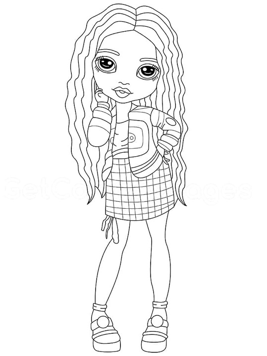Coloriage Dessin Rainbow High Daphne Minton