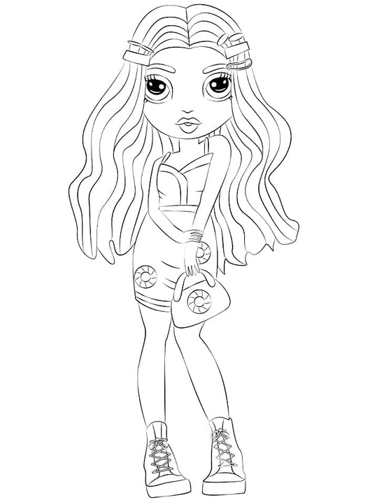 Coloriage Dessin Rainbow High Georgia Bloom