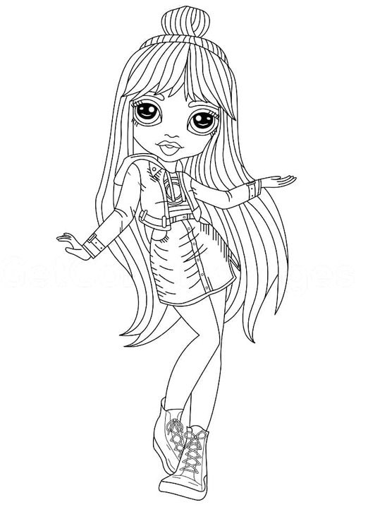 Coloriage Dessin Rainbow High Jett Dawson