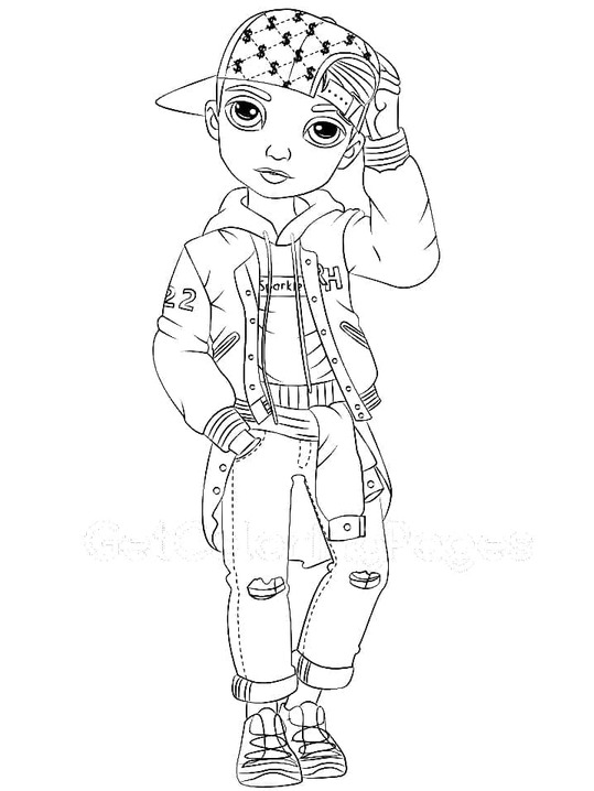 Coloriage Dessin Rainbow High River Kendall