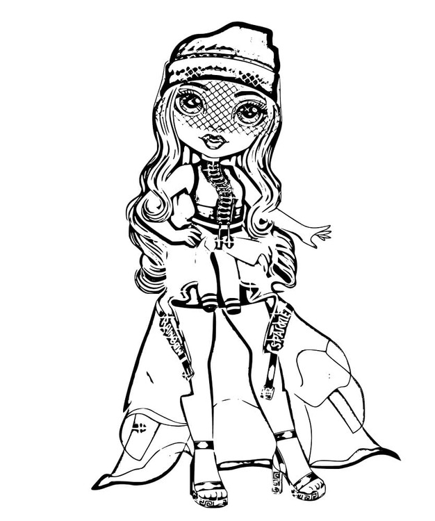 Coloriage Dessin Rainbow High Ruby