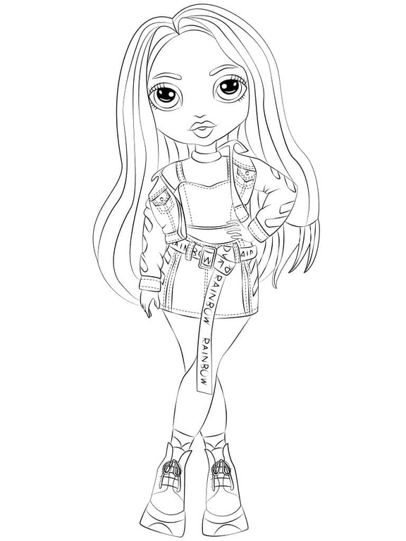 Coloriage Dessin Rainbow High Skyler Bradshaw