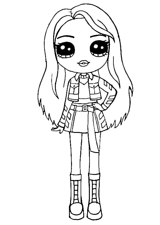 Coloriage Dessin Rainbow High Skyler à imprimer