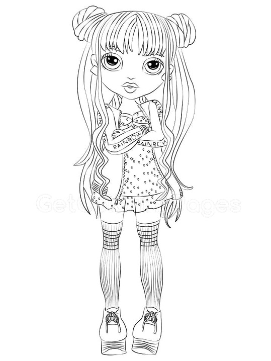 Coloriage Dessin Rainbow High Sunny Madison