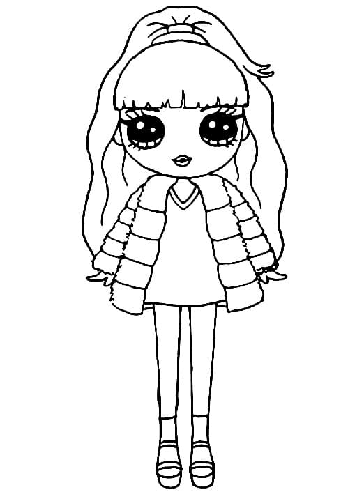 Coloriage Dessin Rainbow High Violet à imprimer