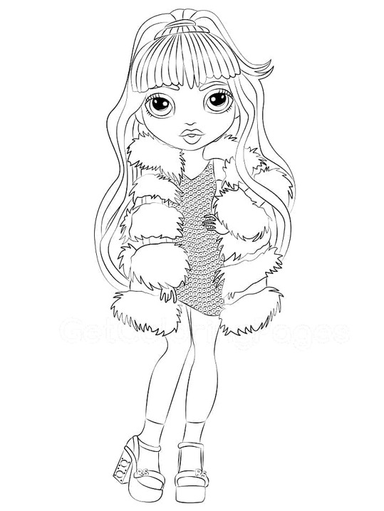 Coloriage Dessin Rainbow High Violet Willow