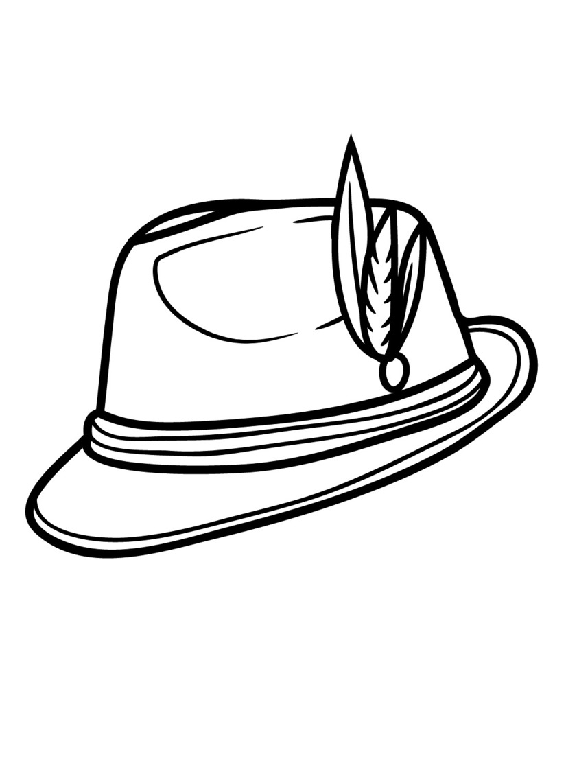 Coloriage Chapeau de Bavière