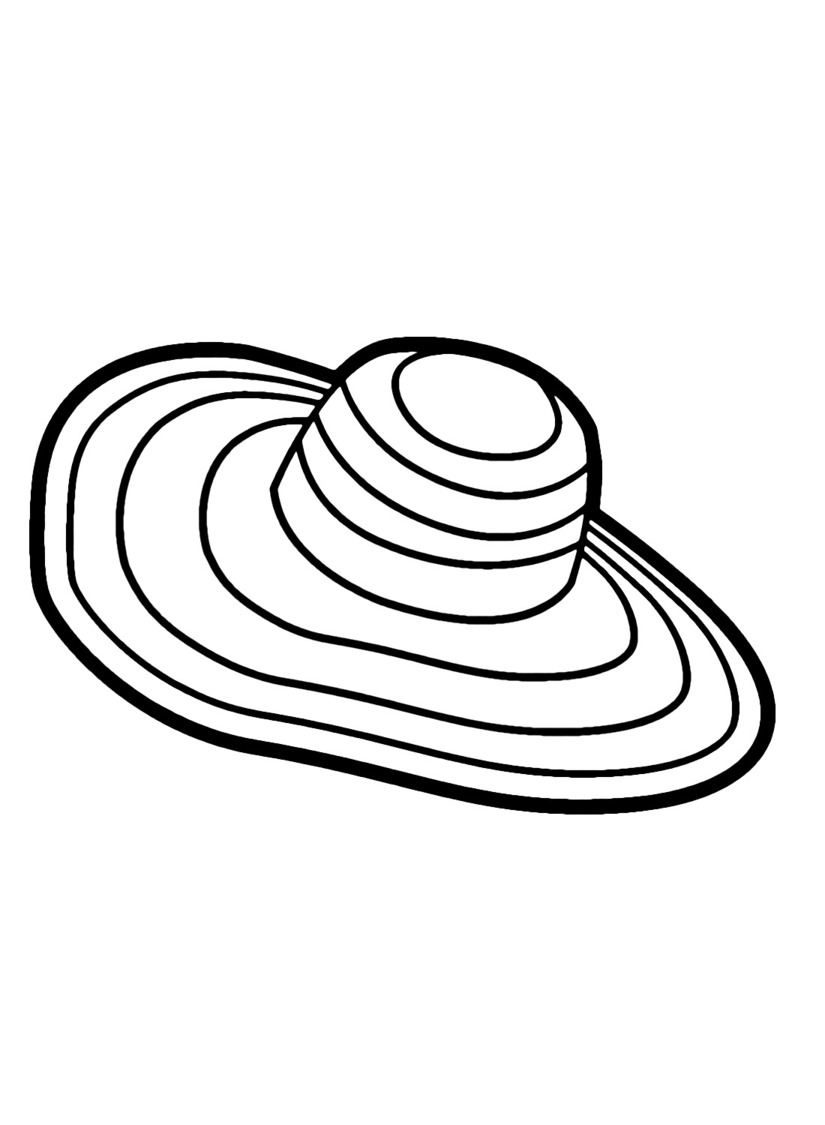 Coloriage Chapeau de plage