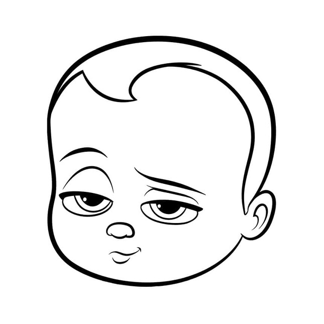 Coloriage Baby Boss affronter