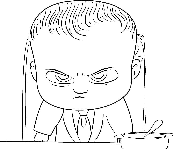 Coloriage Baby Boss En colère