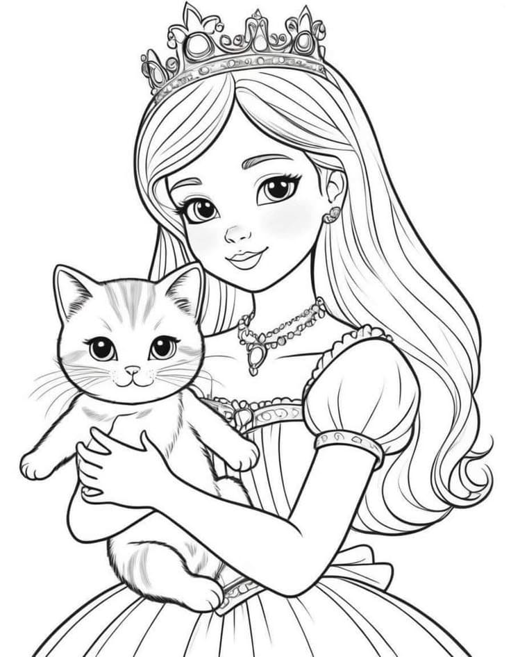 Coloriage Barbie Princesse 1