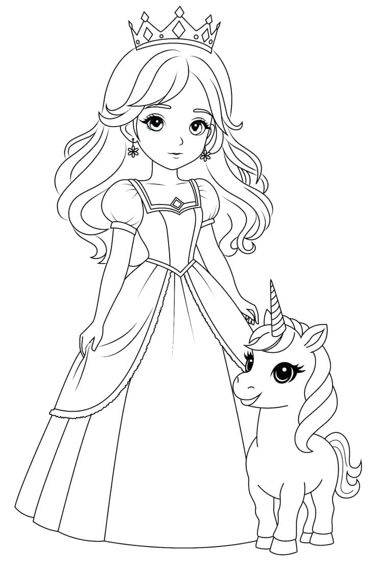 Coloriage Barbie Princesse 3