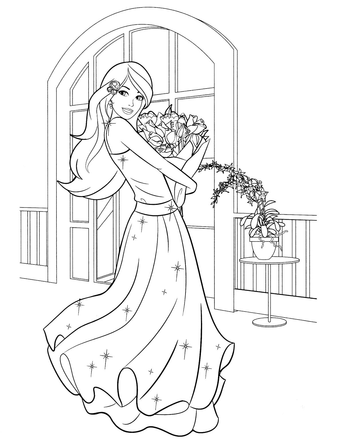 Coloriage Barbie Princesse 5