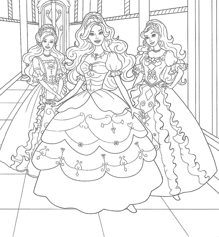 Coloriage Barbie Princesse 6
